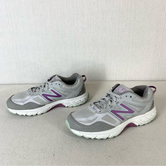 New Balance Women's 510 V4 Light Gray/Purple All Terrain Athletic Shoes - Size 8 - Picture 6 of 14